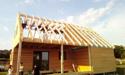 Modulárny dom so sedlovou strechou