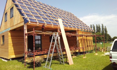 Modulárny dom so sedlovou strechou