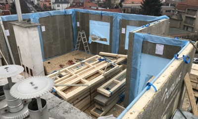 Nadstavba bytového domu Brno