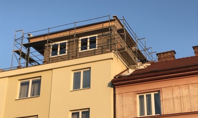 Nadstavba bytového domu Brno